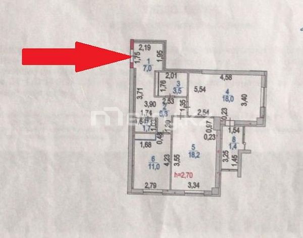 2-комнатная квартира, 68.5 м², 14/18 этаж, Коргалжынское шоссе 25 — ✅СРОЧНО