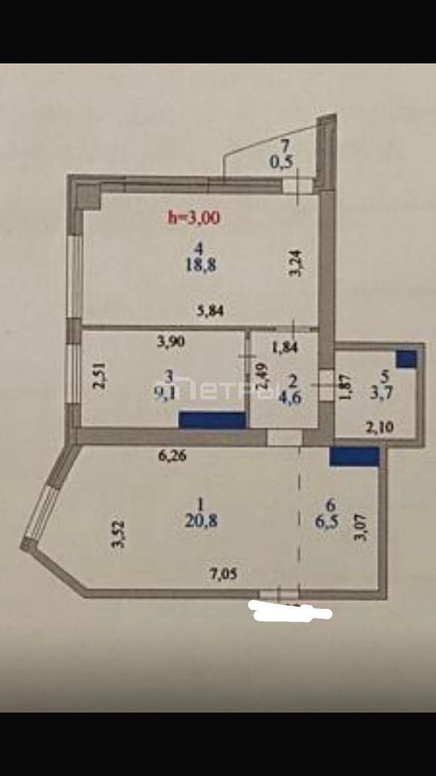 3-комн ЕвроТрешка ЖК Жануя