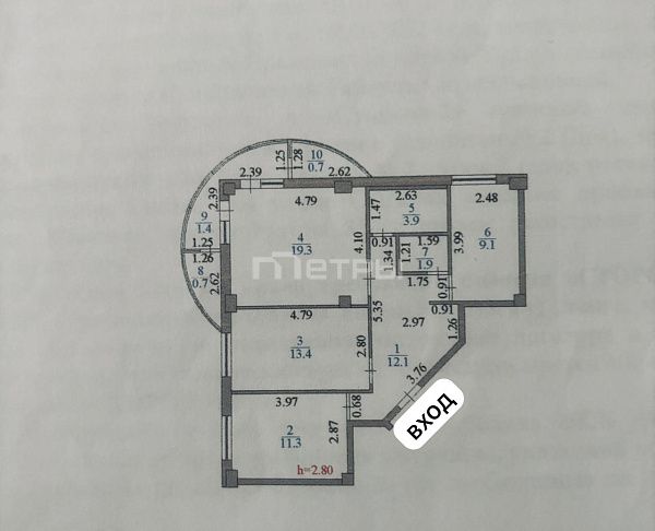 3х комн квартира ЖК Шыгыс 74м2