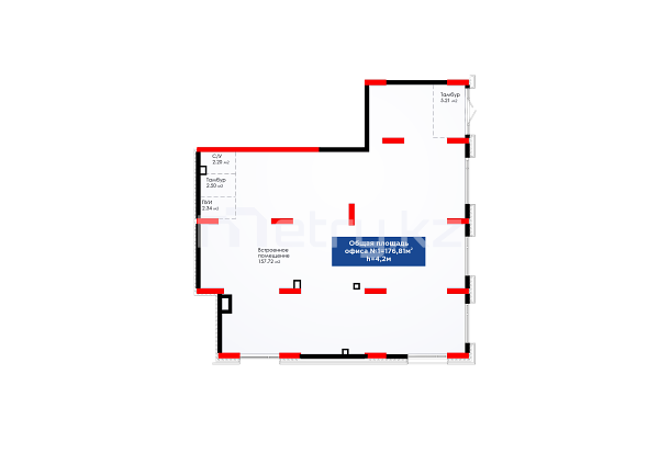 Помещение 176.81 м²