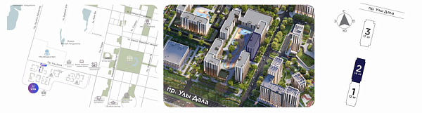 2х комн. кв. в ЖК ŪIA.DARYN 42*m2