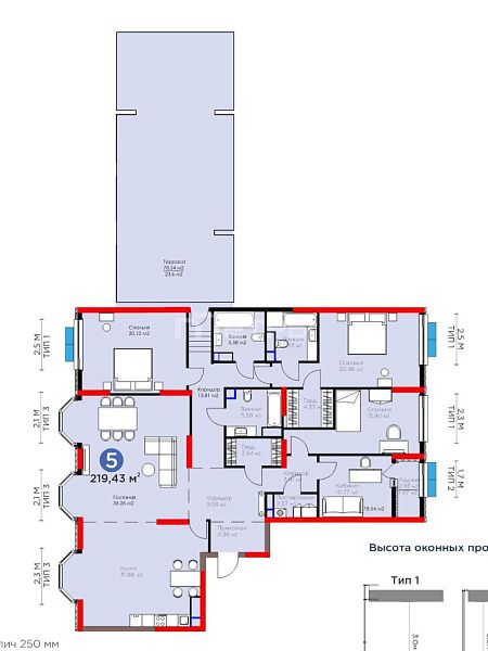 5 комнатная ЖК Parkside