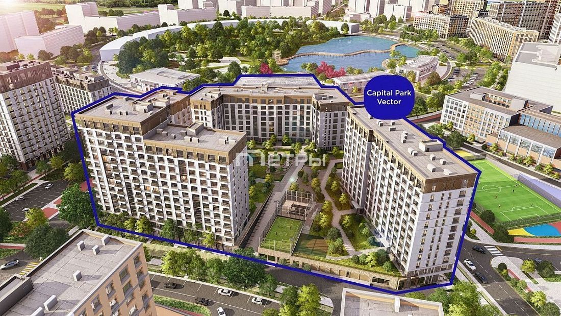 3 комнатная ЖК Capital park Vector