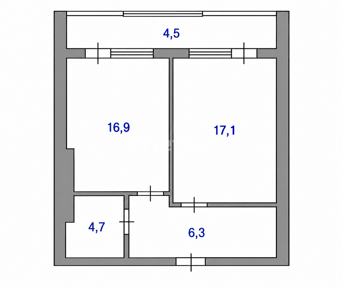 1 комн кв. в районе Сарыарка 52*m2