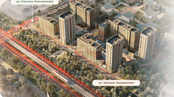 2 комнатная ЖК Birjan sal