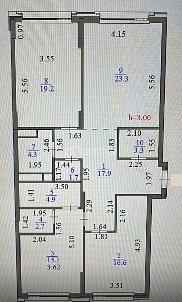 3 комн ЖК GreenLine. Aurora 110 m2