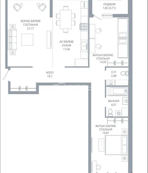 4 комн ЖК Tribeka