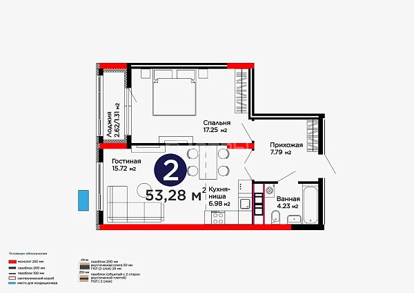 2 комнатная ЖК Capital park JOY