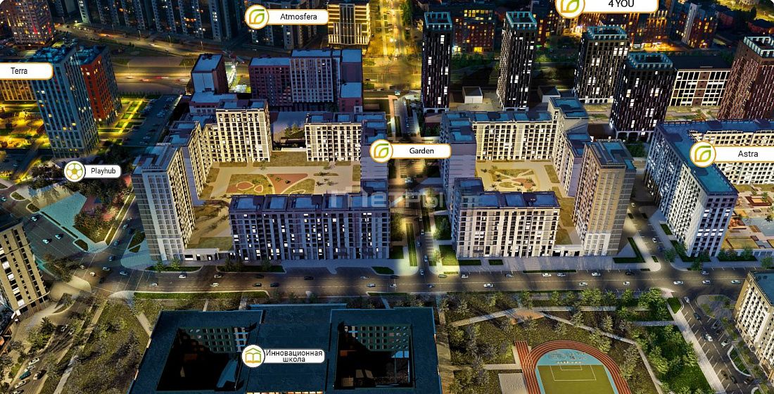 2 комнатная ЖК Greenline Garden 2