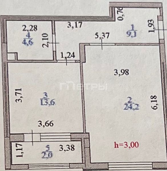 1-комн Capital Park. Light 53.5 м²